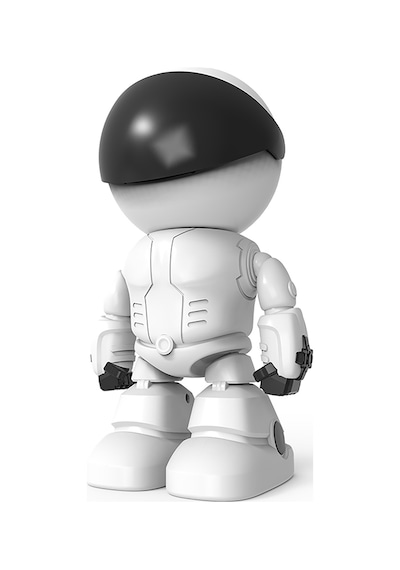 Hd Kablosuz Ip Kamera Wi-fi Robot Şeklinde Kamera 1080 P Wifi Gece Görüş Kamerası Beyaz