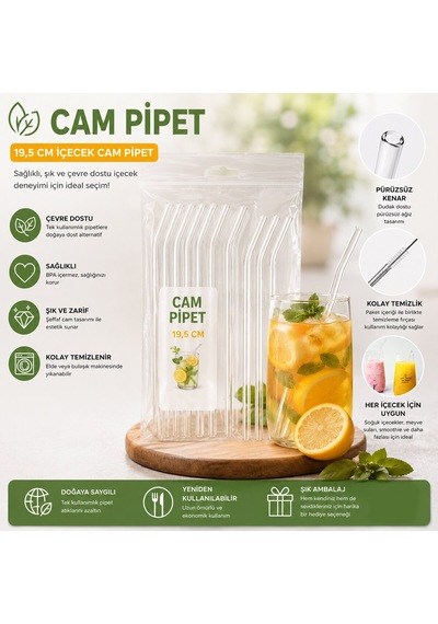 Yakut-12964 Pipet 19.5cm Poşetli Ambalaj Cam - 25'li Paket Diğer