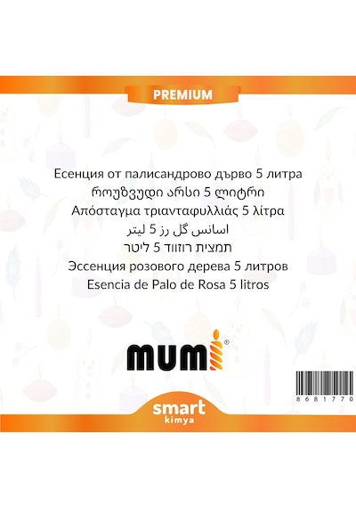 Premium Gül Ağacı Mum Esansı 5 Litre Şeffaf