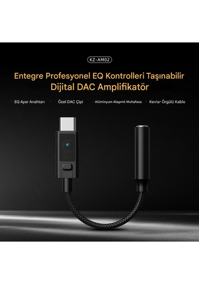 Kz Am02 Type C Dönüştürücü Dac Kablo Eq Modlu