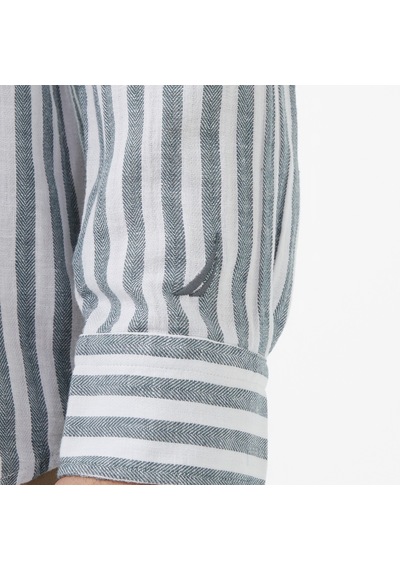 Nautica Erkek Yeşil Regular Fit Çizgili Gömlekçizgiliw65433t