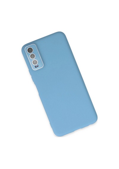 Newface - 309 - Vivo Y11s Kılıf Lansman Glass Kapak - Edntrend - - Mavi
