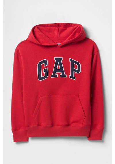 Gap Erkek Çocuk Relaxed Logolu Kapüşonlu Sweatshirt-11628 KIrmızı