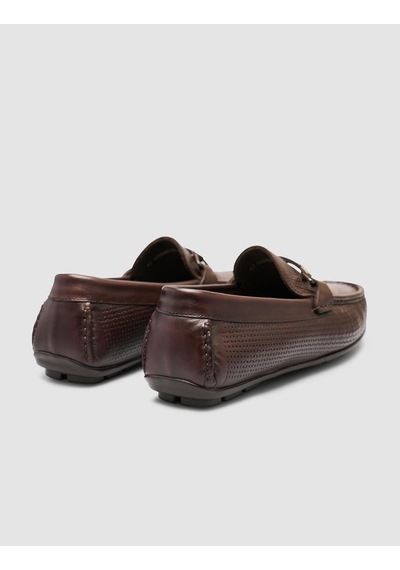 Cabani Moraza %100 Hakiki Deri Kahverengi Tokalı Erkek Loafer
