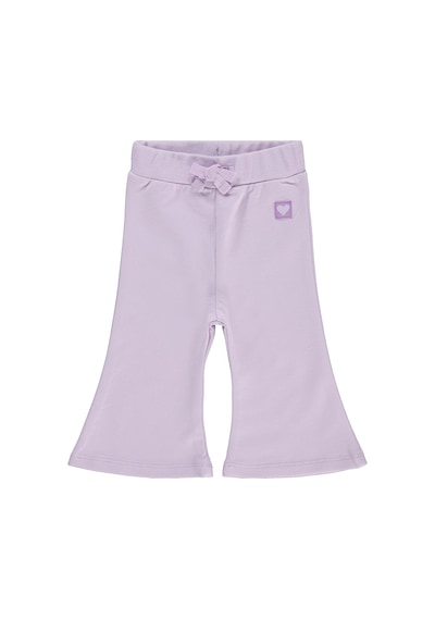 Civil Baby Civil Basic Kalp Etiketli İspanyol Paça 6-18 Ay Eşofman Altı - Lila