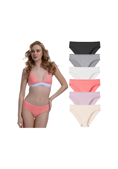 Likralı 6'lı Kutu Premium Slip Külot Laura G-006 B Resimdeki Renk