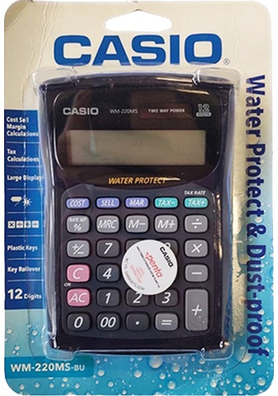 Casio Wm-220Ms Bu Suya, Toza ve Kire Dayanıklı Hesap Makinesi