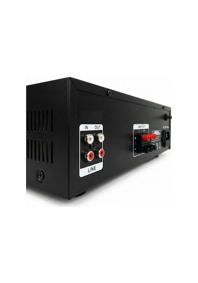 Rose Fr-9200a 120 Watt 2 Zone Mono Trafolu Mağaza Anfisi 2 Mikrofon Girişli Mp3,bluetooth,sd Kart Kumandalı