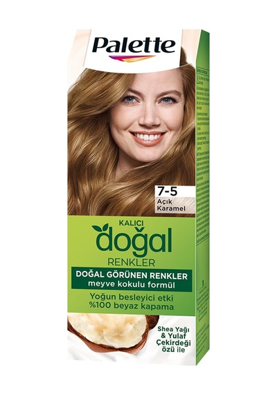 5 Adet Palette Kalıcı Doğal Renkler 7-5 Açık Karamel Saç Boyası 110 Ml