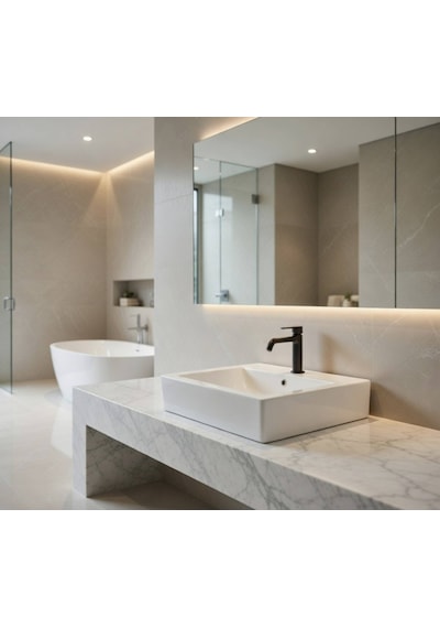 Ece Banyo - Sekura Tezgah Üstü Lavabo 49 Cm Beyaz - 7732