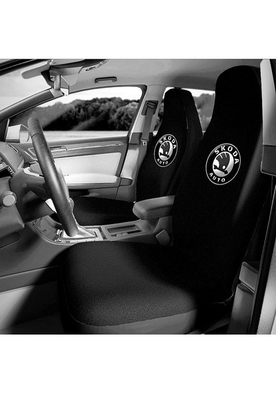 Skoda Koltuk Kılıfı Logolu Penye 4 Parça Set