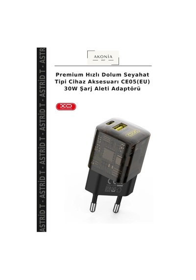 Premium Hızlı Dolum Seyahat Tipi Cihaz Aksesuarı Ce05 Eu 30w Şarj Aleti Adaptörü