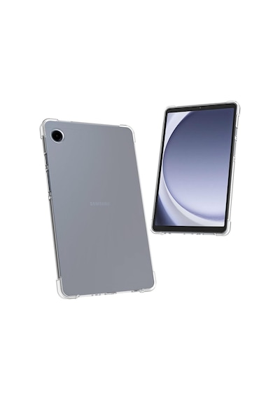Samsung Galaxy Tab A9 8.7 İnç Sm-x110 Uyumlu Köşe Korumalı Şeffaf Esnek Antishock Kılıf Arka Kapak