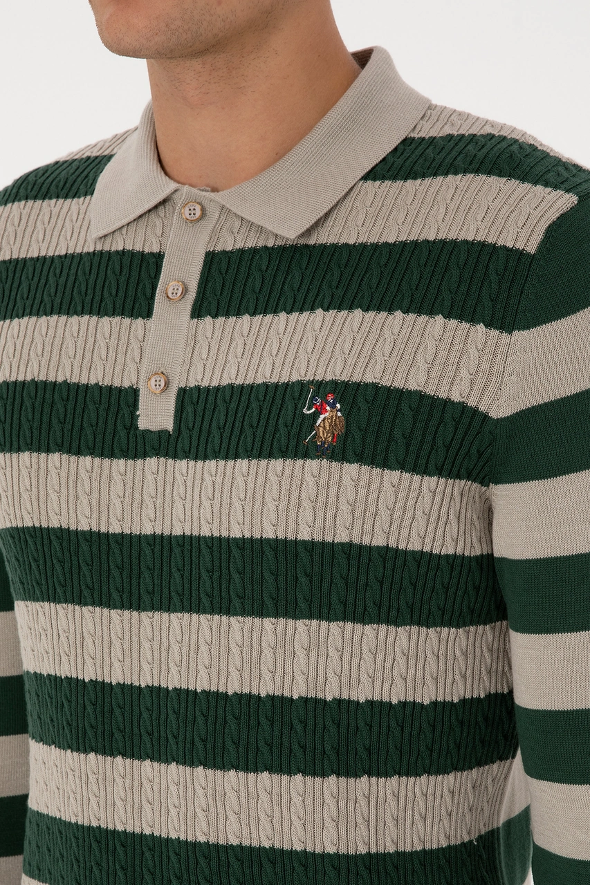 U.s. Polo Assn. Erkek Taş Melanj Kazak /triko 50308354-vr225 Tas Melanj