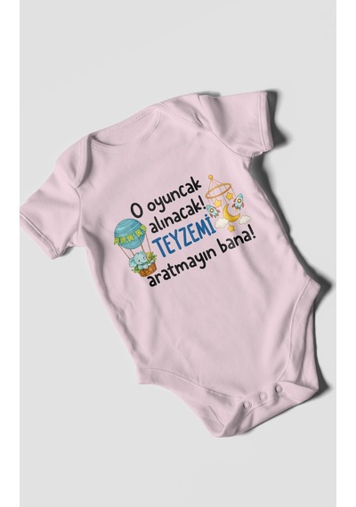 Morivokids Teyzeye Özel Kısa Kollu Bebek Body %100 Pamuk Zbn312-kk Bebe Pembe