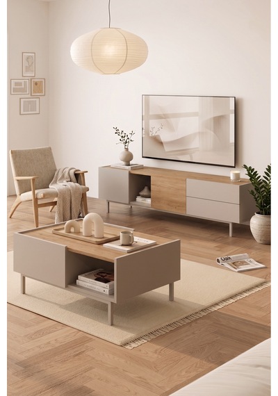 Yurudesign Sedra Tv Ünitesi Orta Sehpa 2'li Set Ahşap Ayaklı Sepet-kumsal Sd9-cs Yurudesign Sedra Tv Ünitesi Orta Sehpa 2'li Set Ahşap Ayaklı Sepet-kumsal Sd9-cs