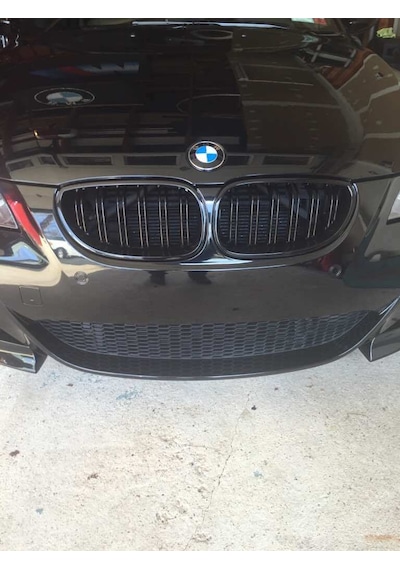 Bmw E60 M5 Ön Böbrek Panjur Piano Black 2003 - 2009 Çift Tırnak
