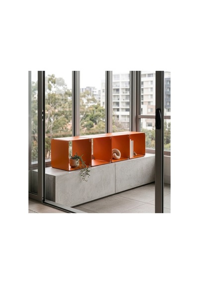 Node 4'lü Modüler Metal Tezgah Üstü Mutfak Rafı Ve Konsol Düzenleyici Stand 33x33 Cm Turuncu - 943953504 Turuncu