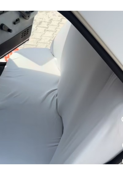 Beyaz Salaş Kefen Oto Koltuk Kılıfı 1 Takım