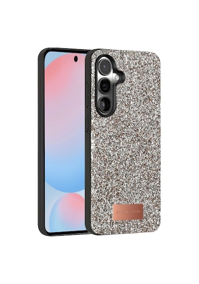 Onegif Samsung Galaxy Uyumlu S24 Plus Bright Simli Kapak -  Gümüş Çok Renkli