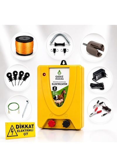 Gediz Pro 20000m2 Sensörlü Elektrikli Çit Sistemi