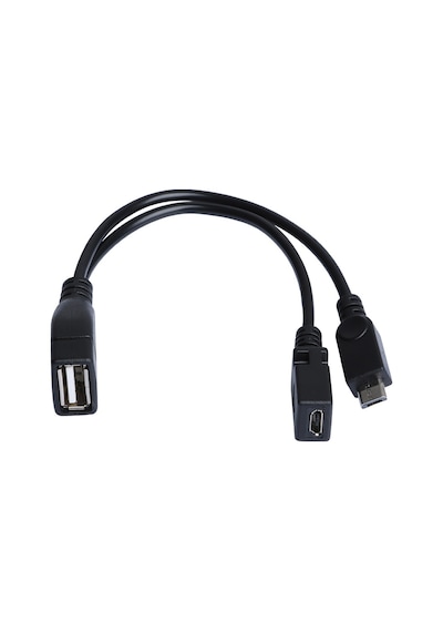 Dark Micro Usb Erkek - Usb 2.0 Dişi, Micro Usb Dişi Otg Y Kablo