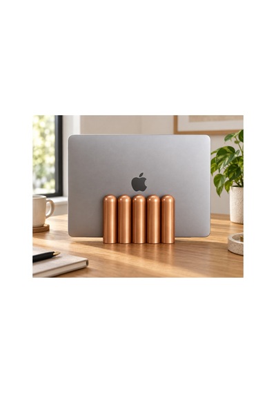 Dora Dekoratif Dikey Macbook Standı - Metalik Bronz