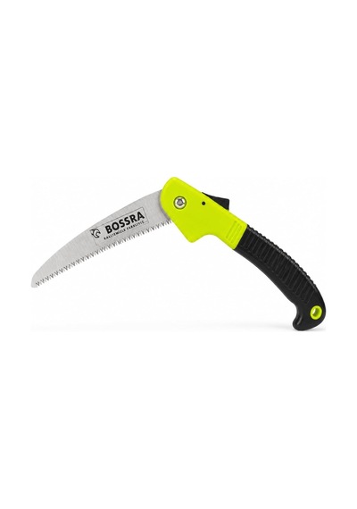 Katlanır Budama Testeresi, 180 Mm Orta Dişli Yüksek Karbon Çelik Bıçak, Ergonomik Yeşil-siyah Sap