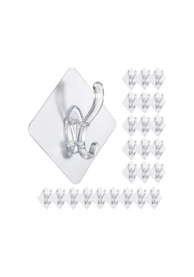 Mika Kristal Plastik Tabanlı 6 Kollu Tak Çıkar Yapışkanlı Montaj 6x42cm 5122 Çok Renkli