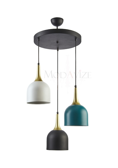 Reına Modern Tasarım Metal Başlık -salon-mutfak-yatak Odası 3 Lü Sarkıt Avize Diğer