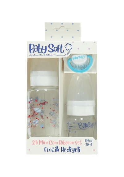 Baby Soft 2'li Mini Cam Biberon Set - Mavi