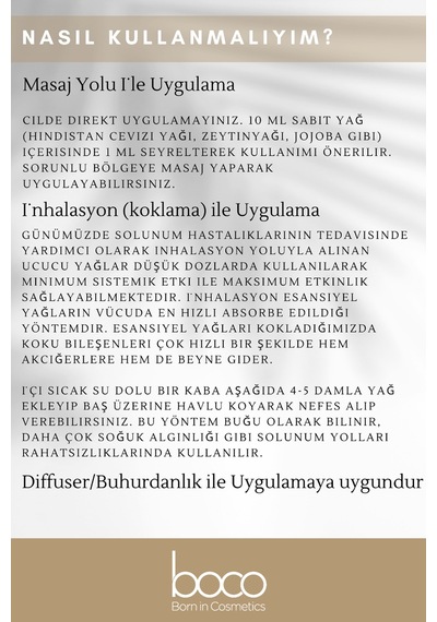Boco Born In Cosmetics Karanfil + Nane %100 Saf Uçucu Yağı 2 x 10 ML