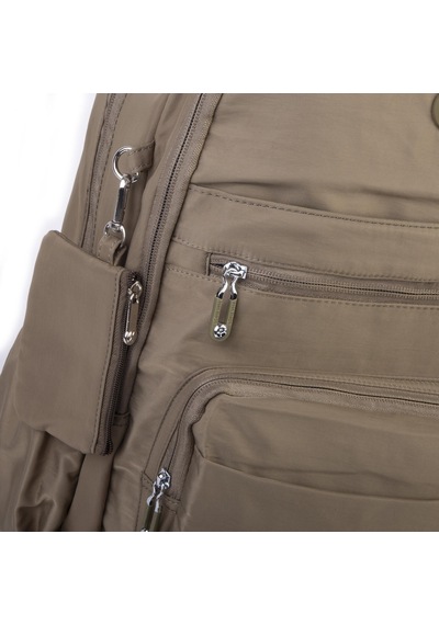 Nas Bag Unisex Büyük Boy Çok Gözlü Hafif Sırt Çantası Haki