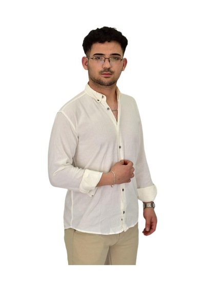 Erkek Spor Gömlek Regular Fit 9630 Bgl-st04413 Ekru Erkek Spor Gömlek Regular Fit 9630 Bgl-st04413 Ekru