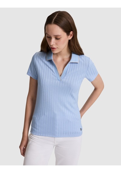 Pierre Cardin Kadın Mavi Tişört Basic 50320697-vr249
