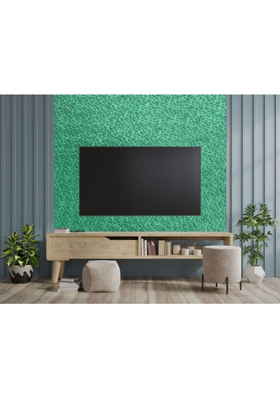 Tink 3d Kendinden Yapışkanlı Akustik Keçe Panel Leopar Desenli 52x98 Cm 10 Adet 5 M² Yeşil