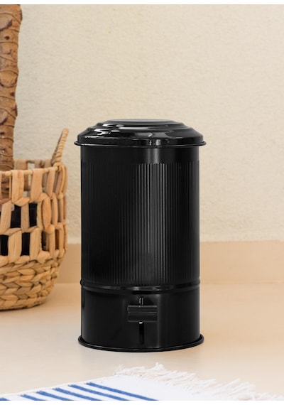 The Mia Stripe Mutfak Ve Banyo Çöp Kovası Siyah 5 Lt Siyah