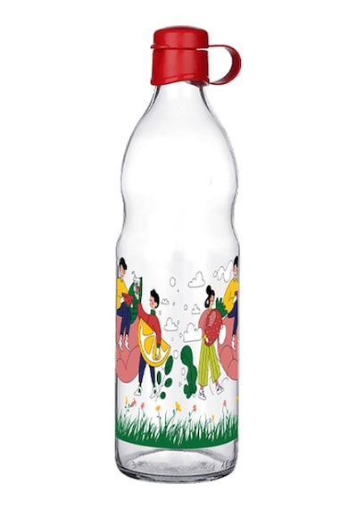 Frido Desenli Cam Suluk 1000 Ml Şeffaf