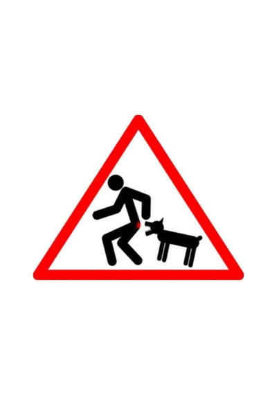 Dikkat Köpek Istırabilir Sticker Etiket Su Geçirmez 22Cm