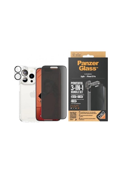 Apple Uyumlu iPhone 15 Pro Uwf Privacy Bundle Ekran & Kamera Koruyucu Kapak