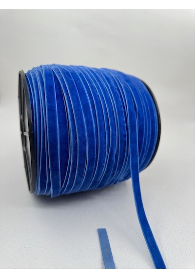 Paşateks- 1 Cm Düz Kadife-5 Metre -m.mavi