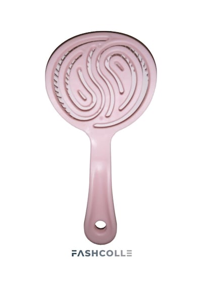 Fashcolle Pembe Üç Boyutlu Oval Saç Fırçası