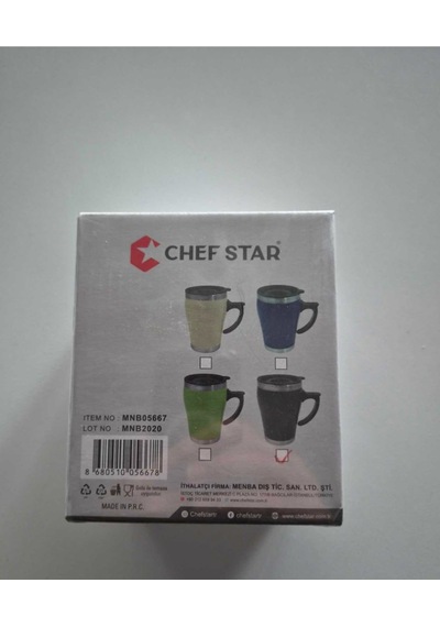 Chef Star Çelik Matara 350ml 165-Koyu Yeşil