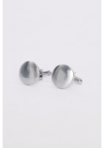 Erkek Oval Gümüş Rengi Kol Düğmesi-46680