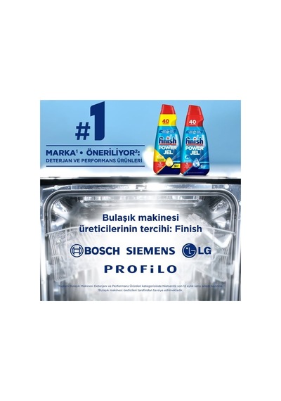 Finish Jel 1000 Ml Bulaşık Makinesi Deterjanı 5'li Paket