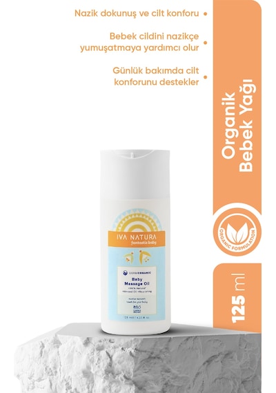 Iva Natura Organik Sertifikalı %100 Doğal Besleyici Yağ Kompleksli Bebek Yağı 125ml