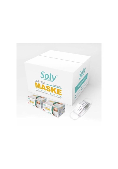 Soly 3 Katlı Cerrahi Full Ultrasonic Maske 1000 Adet