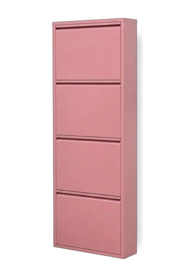 4 Raflı Metal Ayakkabılık Pembe Ayakkabı Dolabı Rehome 4 Raflı Metal Ayakkabılık Pembe Ayakkabı Dolabı Rehome