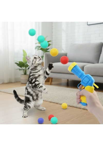 Runaway Peluş Top Atan İnteraktif Kedi Oyuncağı