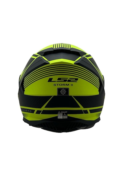 Storm 2 Dodger Neon Sarı Full Face Motosiklet Kaskı Siyah Camlı Floresan Sarı